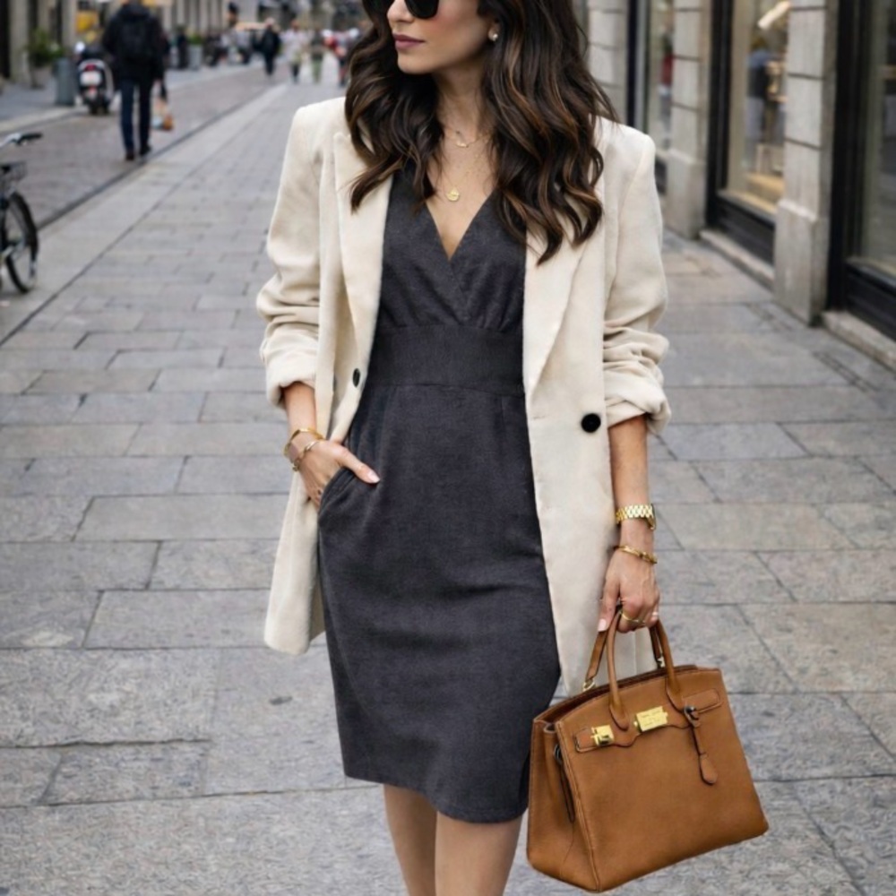 Wilfred (Aritzia) Gray Midi Dress
